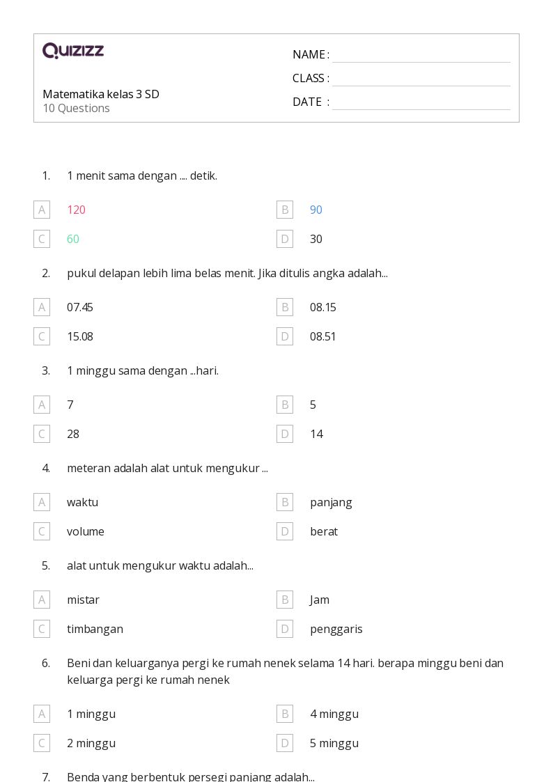 50 lembar kerja Mengukur Panjang untuk Kelas 3 di Quizizz Gratis 50 lembar kerja Mengukur Panjang untuk Kelas 3 di Quizizz Gratis