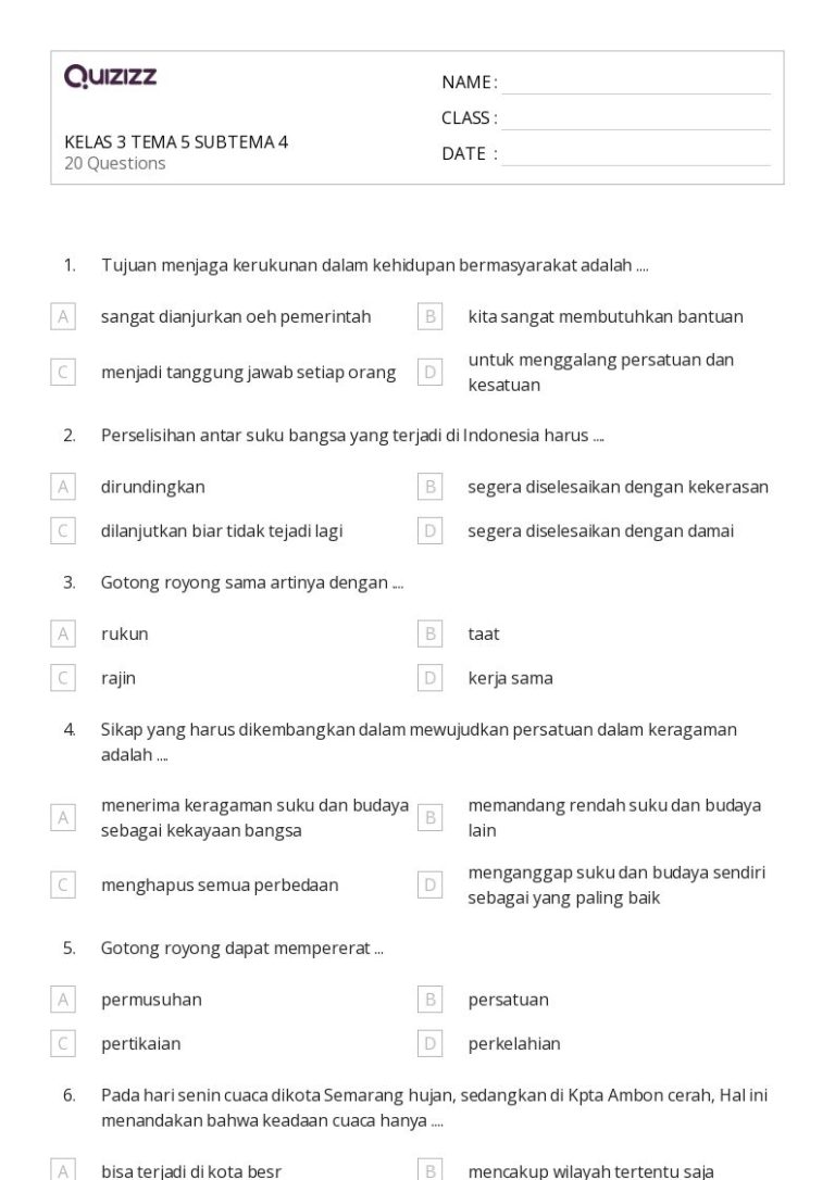 Ternyata Ini Kunci Sukses Anak Kelas 3 Tema 5 Subtema 4: Contoh Soal Terbaru 2026!